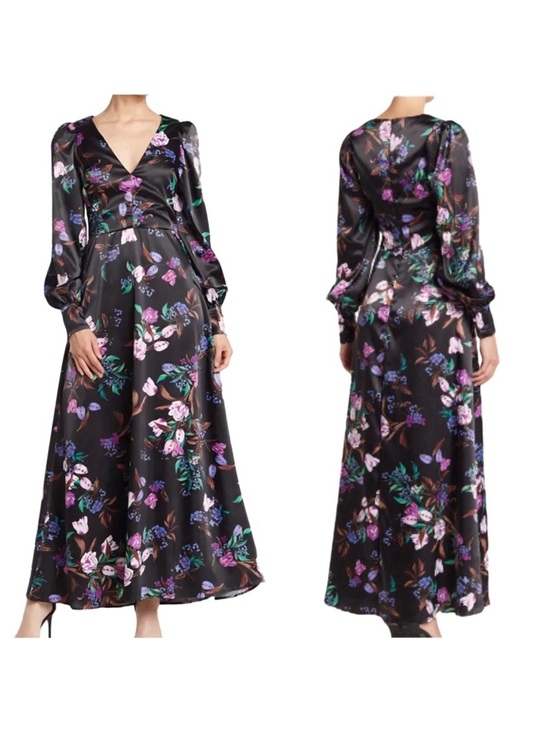 AFRM Dresses & Skirts - AFRM XL Vesta Noir Bouquet Maxi Dress
